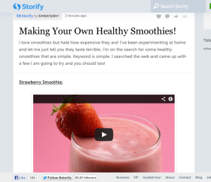 Storify:Making Your Own Healthy Smoothies